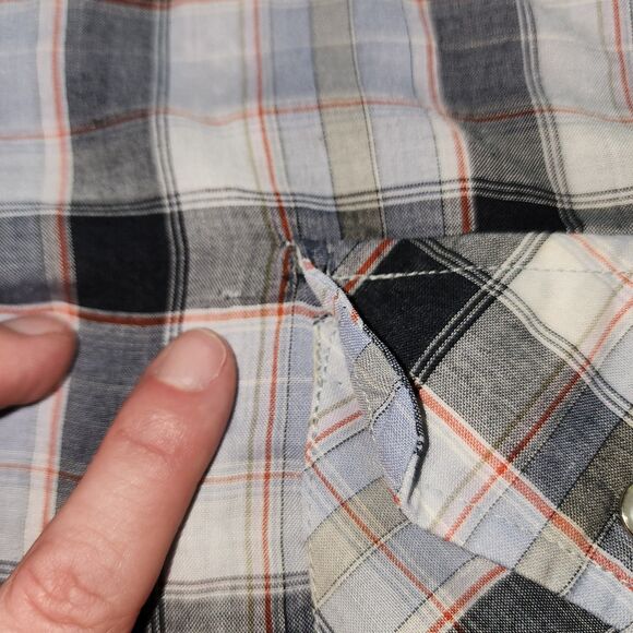 Vintage Sheplers Men's Plaid Button Down Western Shirt Sz L - Picture 3 of 10